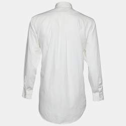 Moschino Cheap and Chic White Cotton Half Placket Dress Shirt XL