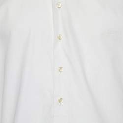 Moschino Cheap and Chic White Cotton Half Placket Dress Shirt XL