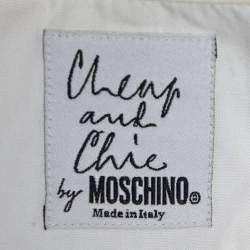 Moschino Cheap and Chic White Cotton Half Placket Dress Shirt XL