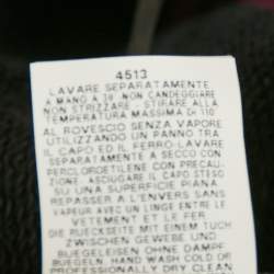 Pre Owned Moschino Couture Black Mirror Embroidered Cotton Crew Neck Sweatshirt XS