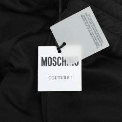 Moschino Black Jersey Logo Print Shorts M