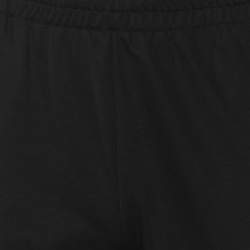 Moschino Black Jersey Logo Print Shorts M