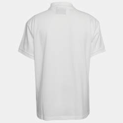 Moschino Couture White Cotton Pique Polo T-Shirt XL