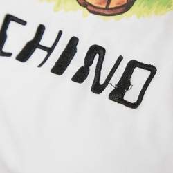 Moschino Couture White Cotton Robotic Teddy Print T-Shirt XS