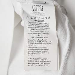 Pre Owned Moschino Couture White Logo Embroidered Sweatshirt XXL