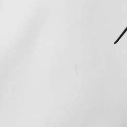 Pre Owned Moschino Couture White Logo Embroidered Sweatshirt XXL