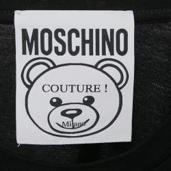 مملوكة مسبقًا Moschino Black Cotton Teddy Applique Cotton Jersey T-Shirt XXL