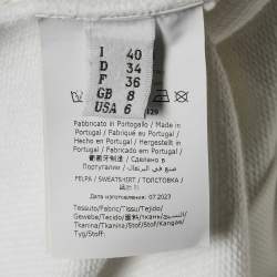 Pre Owned Moschino Couture 40 White Loud Luxury Print Cotton Sweatshirt M