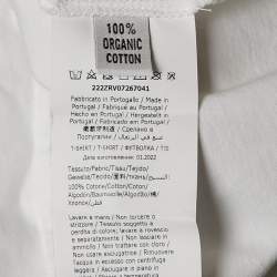 Pre Owned Moschino Couture White Robot Teddy Print Cotton Crew Neck T-Shirt S