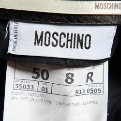 Pre Owned Moschino Couture Black Cans Print Cotton Shorts L