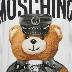 Pre Owned Moschino Couture White Circus Teddy Printed Jersey T-Shirt XL