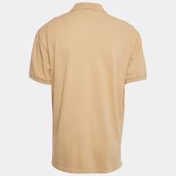 Moschino Couture Beige Bear Patch Cotton Polo T-Shirt 3XL