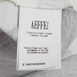 Pre Owned Moschino Couture Black / White All Over Logo Print Cotton T-Shirt M