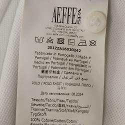 Pre Owned تي شيرت بولو موسكينو كوتور قطن أبيض مطرز مقاس صغير