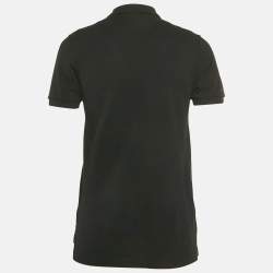 مملوكة مسبقًا Moschino Couture Black Embroidered Cotton Polo T-Shirt S
