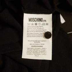 مملوكة مسبقًا Moschino Couture Black Cotton Logo Plaque Polo T-Shirt S