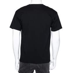 Moschino Couture Black Cotton Dollar Teddy Printed Crew Neck T-Shirt XXS