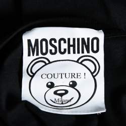 Moschino Couture Black Cotton Dollar Teddy Printed Crew Neck T-Shirt XXS