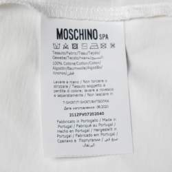 Moschino Couture White Teddy Bear Printed Cotton Short Sleeve T-Shirt M