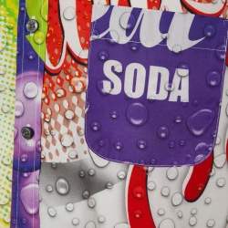 Pre Owned Moschino Couture Multicolor Soda Pop Printed Cotton Half Sleeve Shirt L