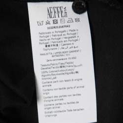 Pre Owned Moschino Couture Black Cotton Pique Logo Printed Polo T-Shirt XL