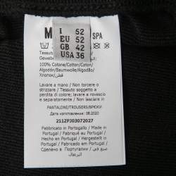 Pre Owned Moschino Couture Black Logo Printed Cotton Joggers XL