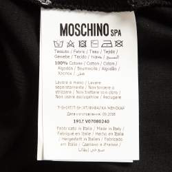 Pre Owned Moschino Couture Black Circus Teddy Printed Cotton T-Shirt L