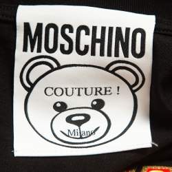 Pre Owned Moschino Couture Black Circus Teddy Printed Cotton T-Shirt L
