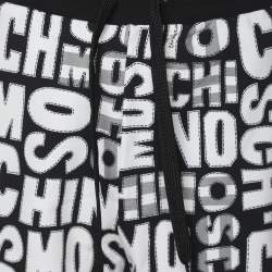 Pre Owned Moschino Underwear Multicolor Logo Printed Jersey Shorts XL