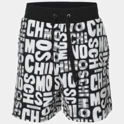 Pre Owned Moschino Underwear Multicolor Logo Printed Jersey Shorts XL