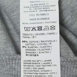 Pre Owned Moschino Underwear Grey Cotton Logo Tape Detail Crew Neck Sweatshirt M