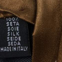 Pre Owned Moschino Brown Silk Satin Tie