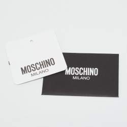 Pre Owned حقيبة بحزام علوي موسكينو مصنوعة من الجلد البني الصغير ومزينة بشعار الماركة