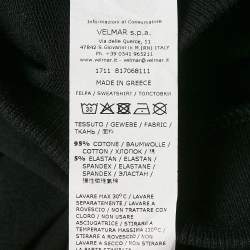 Moschino Underwear Black Cotton Logo Tape Detail Crew Neck Sweatshirt L