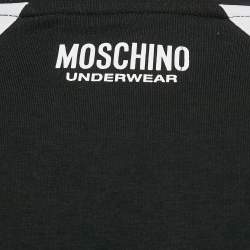 Moschino Underwear Black Cotton Logo Tape Detail Crew Neck Sweatshirt L