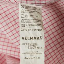 Pre Owned Moschino Pink Check Print Cotton Full Sleeve Shirt XL