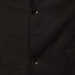 Pre Owned  Moschino Black Wool Blend Single Breasted Blazer S