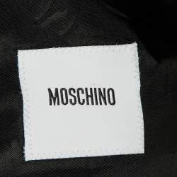 Pre Owned  Moschino Black Wool Blend Single Breasted Blazer S