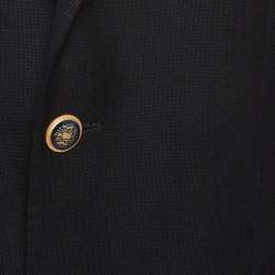 Pre Owned Moschino Navy Blue Wool Single Breasted Blazer XL