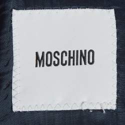 Pre Owned Moschino Navy Blue Wool Single Breasted Blazer XL
