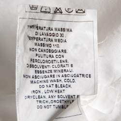 Pre Owned Moschino White Cotton Logo Printed Long Sleeve Shirt XS