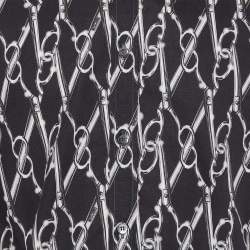 Moschino Black Scissors Print Cotton Shirt M