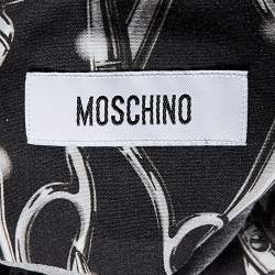 Moschino Black Scissors Print Cotton Shirt M