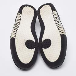Moschino White Leather Low Top Sneakers Size 44