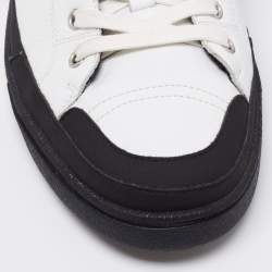 Moschino White Leather Low Top Sneakers Size 44