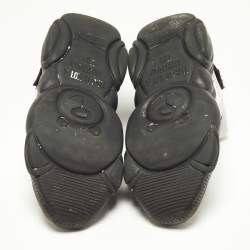 Moschino Black/White Mesh and Suede Low Top Sneakers Size 43