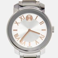 Movado Silver Dial Stainless Steel Bold 3600196 Men's Wristwatch 39 mm