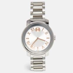 Movado Silver Dial Stainless Steel Bold 3600196 Men's Wristwatch 39 mm