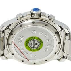 Pre Owned Movado Blue Stainless Steel Series 800 Chronograph MO.14.1.27.1425.1127.10/3 Men's Wristwatch 42 mm
