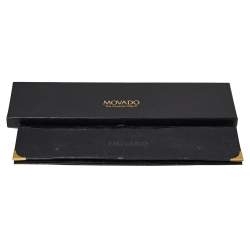 Pre Owned Movado Black Gold Plated Stainless Steel Esperanza Men's Wristwatch 32.50 mm